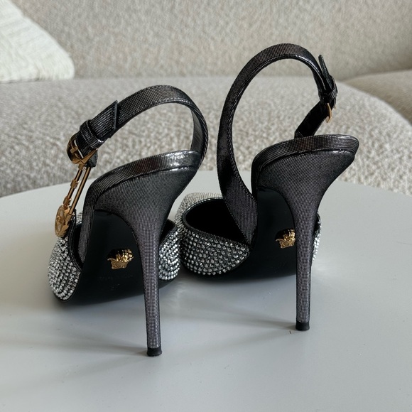 *SOLD* Versace Crystal Medusa Pin Heels - Picture 6 of 7